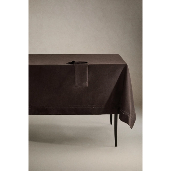HEMSTITCHED COTTON TABLECLOTH