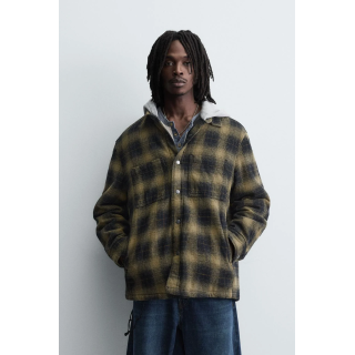 КУРТКА-РУБАШКА В КЛЕТКУ С КАПЮШОНОМ