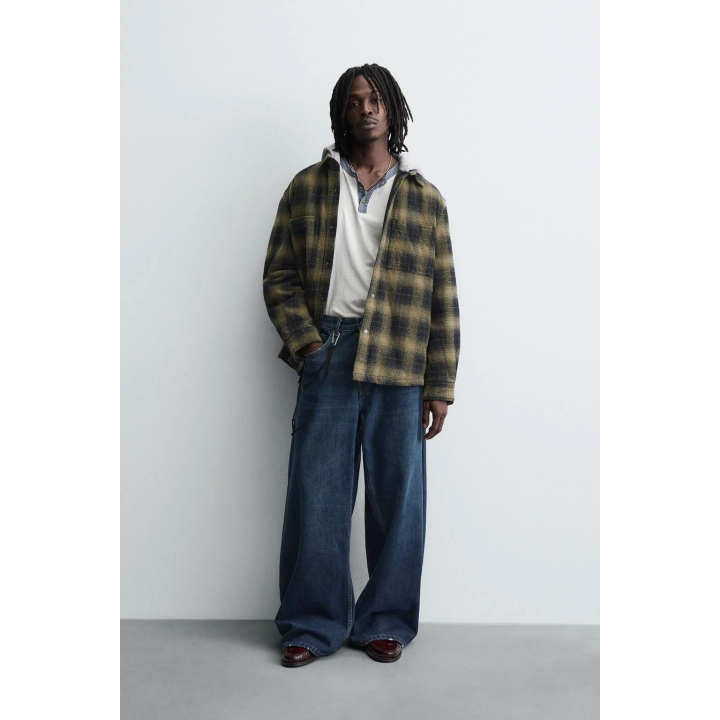 КУРТКА-РУБАШКА В КЛЕТКУ С КАПЮШОНОМ