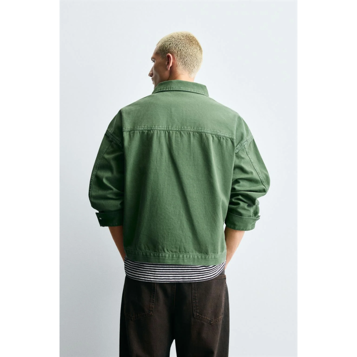 КУРТКА С ЭФФЕКТОМ ПОТЕРТОСТИ И НАШИВКАМИ