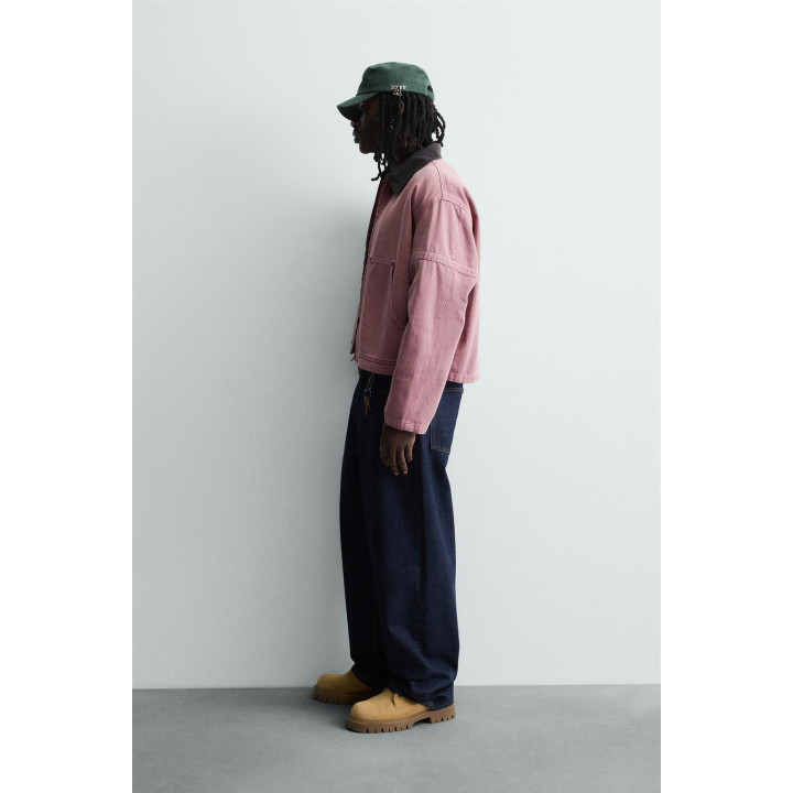 Куртка с контрастным воротником