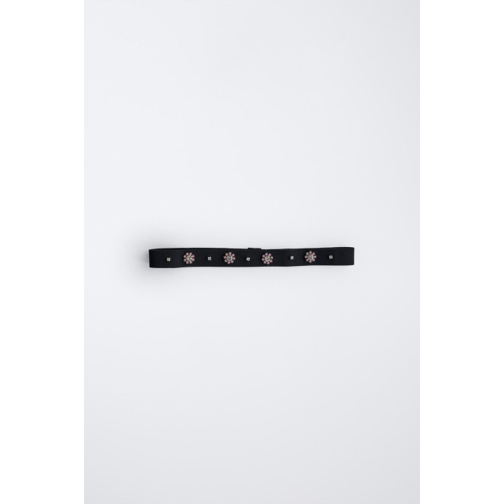 ЭЛАСТИЧНЫЙ ОБОДОК СО СТРАЗАМИ В ВИДЕ ЦВЕТОВ