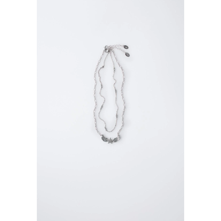 НАБОР ИЗ ДВУХ ОЖЕРЕЛИЙ С ПОДВЕСКАМИ «КРЫЛЬЯ»