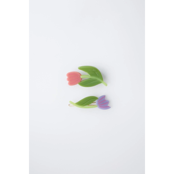 НАБОР ИЗ ДВУХ ЗАКОЛОК ДЛЯ ВОЛОС «ТЮЛЬПАН»