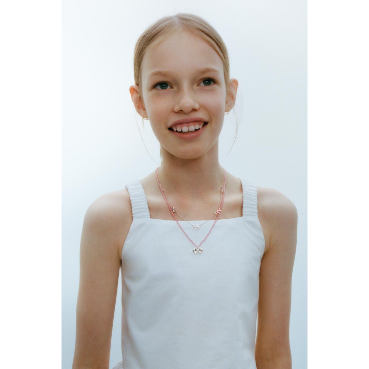 НАБОР ИЗ ДВУХ ОЖЕРЕЛИЙ С БАНТИКАМИ