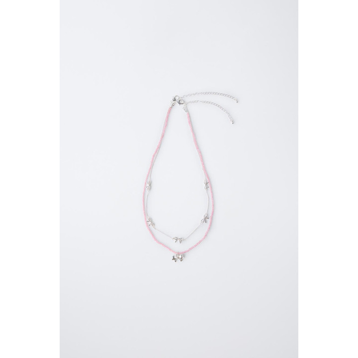 НАБОР ИЗ ДВУХ ОЖЕРЕЛИЙ С БАНТИКАМИ