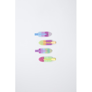 НАБОР ИЗ ЧЕТЫРЕХ ЦВЕТНЫХ ЗАКОЛОК-КЛИПС