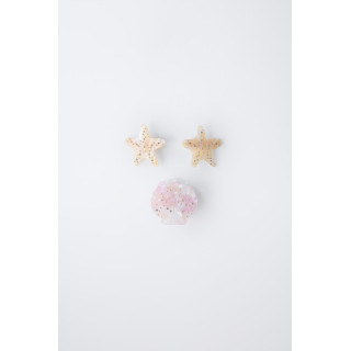 НАБОР ИЗ 3 ЗАКОЛОК ДЛЯ ВОЛОС «РАКУШКА» И «ЗВЕЗДЫ»