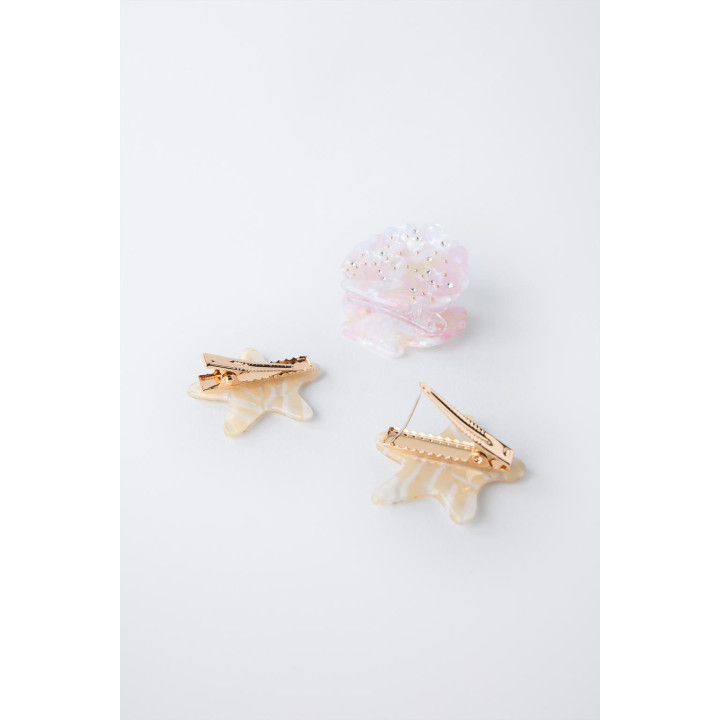 НАБОР ИЗ 3 ЗАКОЛОК ДЛЯ ВОЛОС «РАКУШКА» И «ЗВЕЗДЫ»