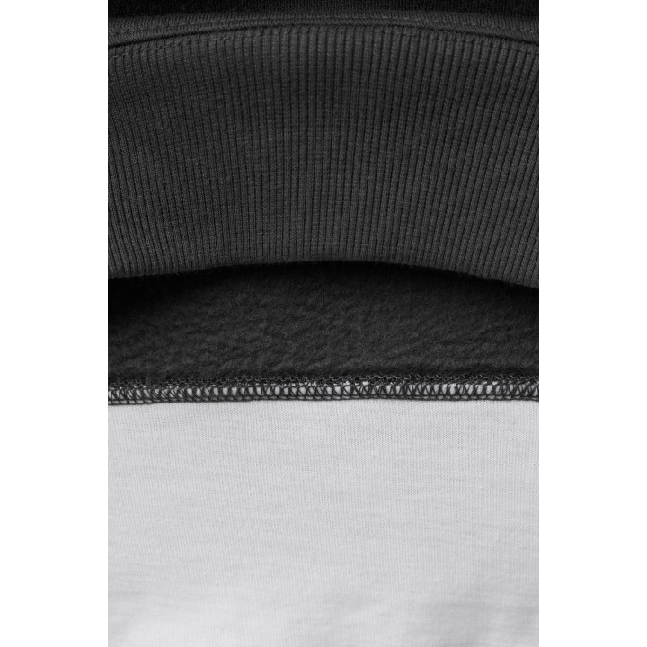 ТОЛСТОВКА С ДВОЙНЫМ НИЗОМ, КАПЮШОНОМ И В СТИЛЕ ПРЕППИ