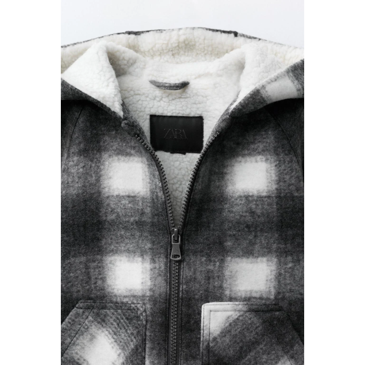 ПАЛЬТО ИЗ ИСКУССТВЕННОЙ ОВЧИНЫ В КЛЕТКУ