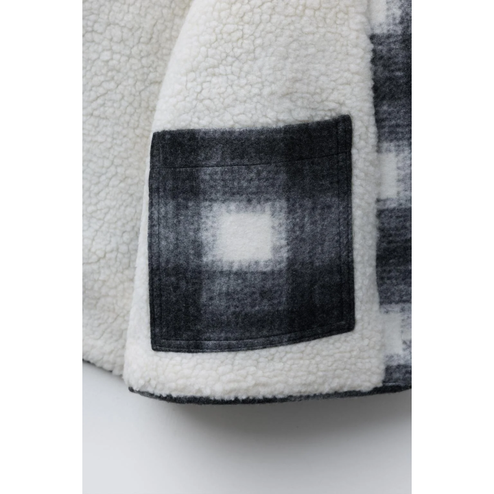 ПАЛЬТО ИЗ ИСКУССТВЕННОЙ ОВЧИНЫ В КЛЕТКУ