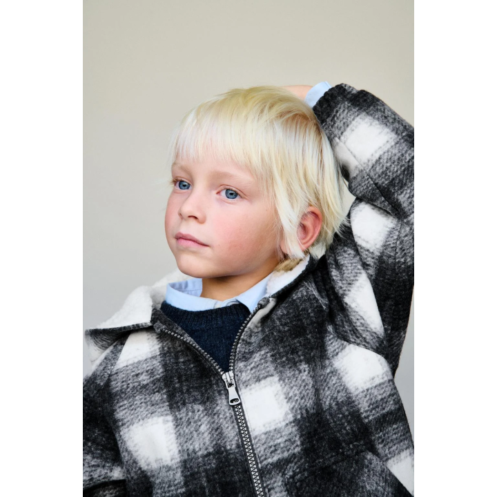 ПАЛЬТО ИЗ ИСКУССТВЕННОЙ ОВЧИНЫ В КЛЕТКУ