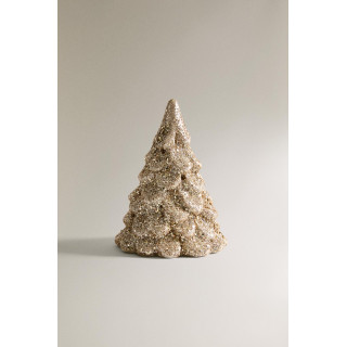 Небольшое новогоднее украшение в виде елочки с огнями