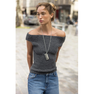 ТРИКОТАЖНЫЙ ТОП В РУБЧИК