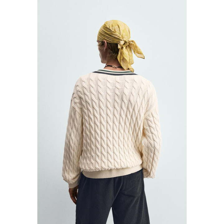 ДЖЕМПЕР С ТЕКСТУРНЫМ ПЕРЕПЛЕТЕНИЕМ