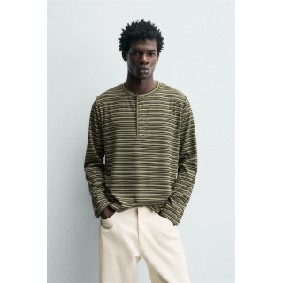 Полосатая хенли футболка