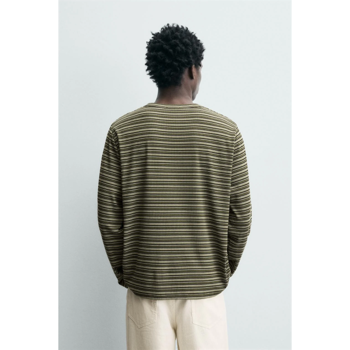 Полосатая хенли футболка