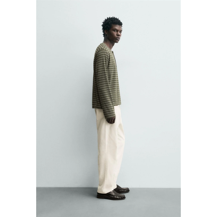 Полосатая хенли футболка