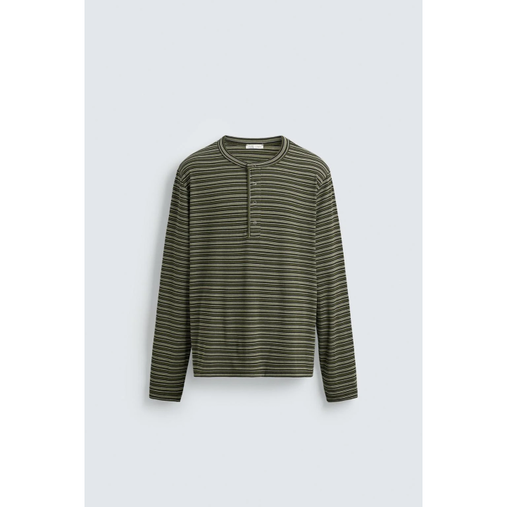 Полосатая хенли футболка