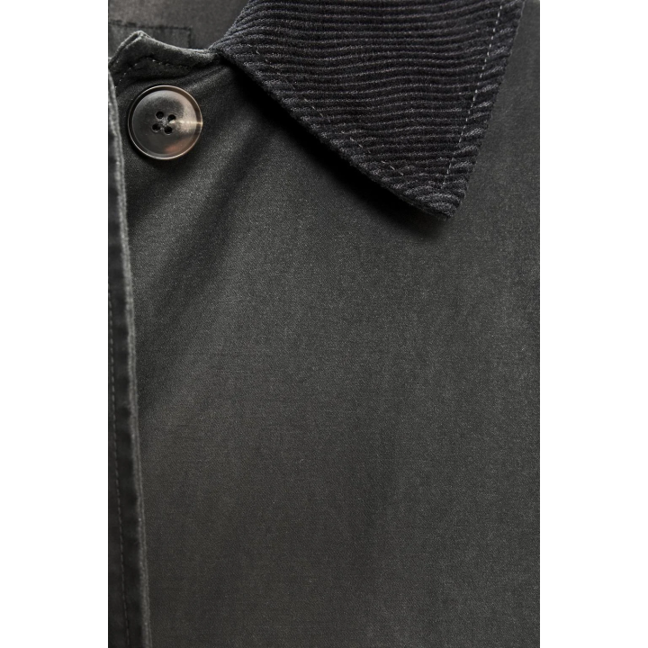 ВОЩЕНЫЙ ТРЕНЧ С ВЕЛЬВЕТОВЫМ ВОРОТНИКОМ