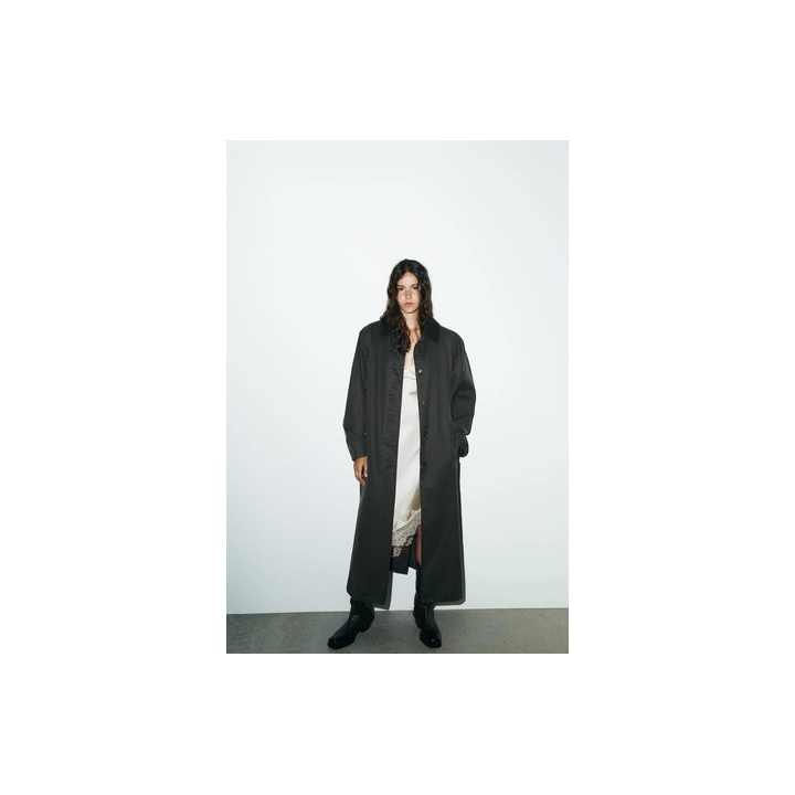 ВОЩЕНЫЙ ТРЕНЧ С ВЕЛЬВЕТОВЫМ ВОРОТНИКОМ