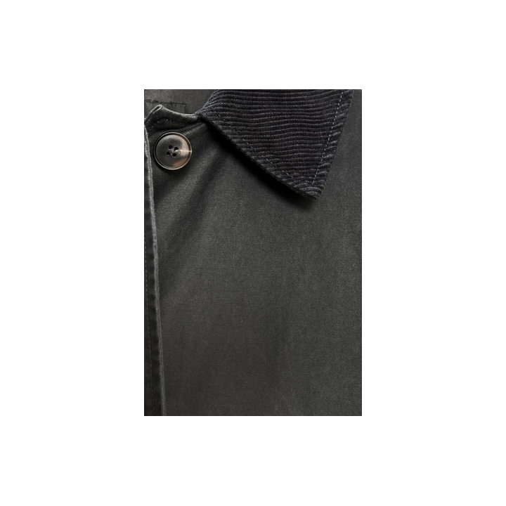 ВОЩЕНЫЙ ТРЕНЧ С ВЕЛЬВЕТОВЫМ ВОРОТНИКОМ