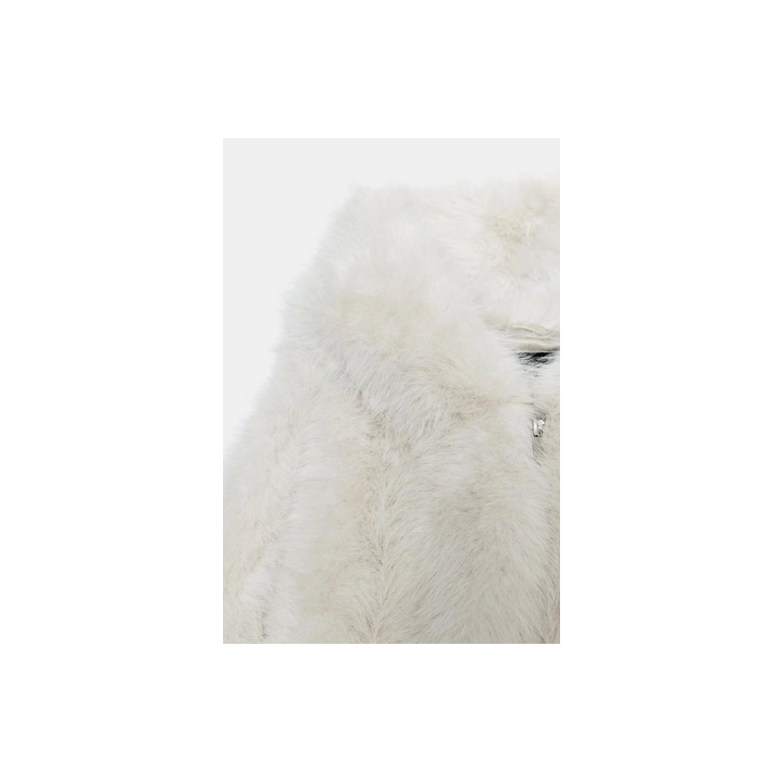 КОРОТКОЕ ПАЛЬТО ИЗ ИСКУССТВЕННОГО МЕХА С КАПЮШОНОМ