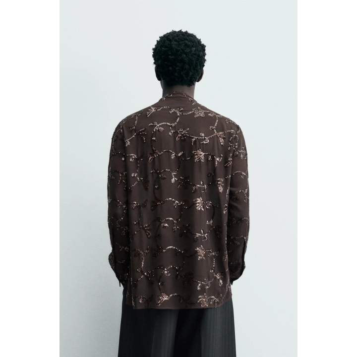 Рубашка с пайетками limited edition semi-sheer