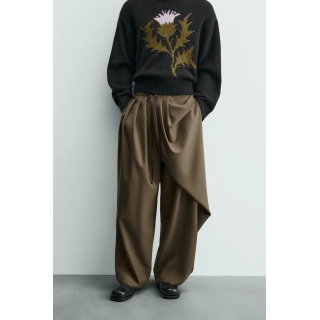 Лимитированная коллекция драпированных перекрещенных брюк