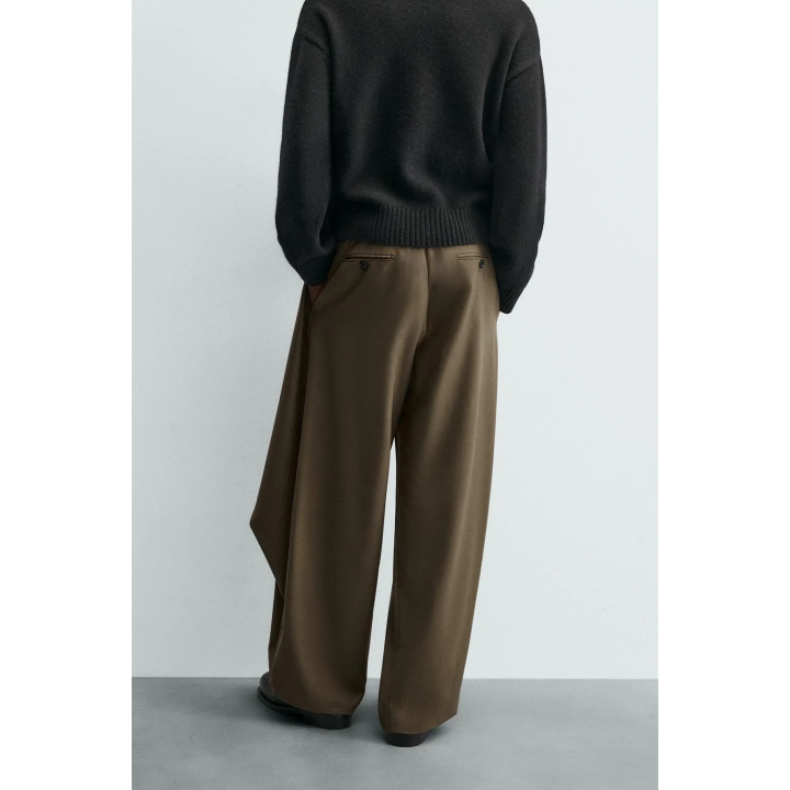 Лимитированная коллекция драпированных перекрещенных брюк