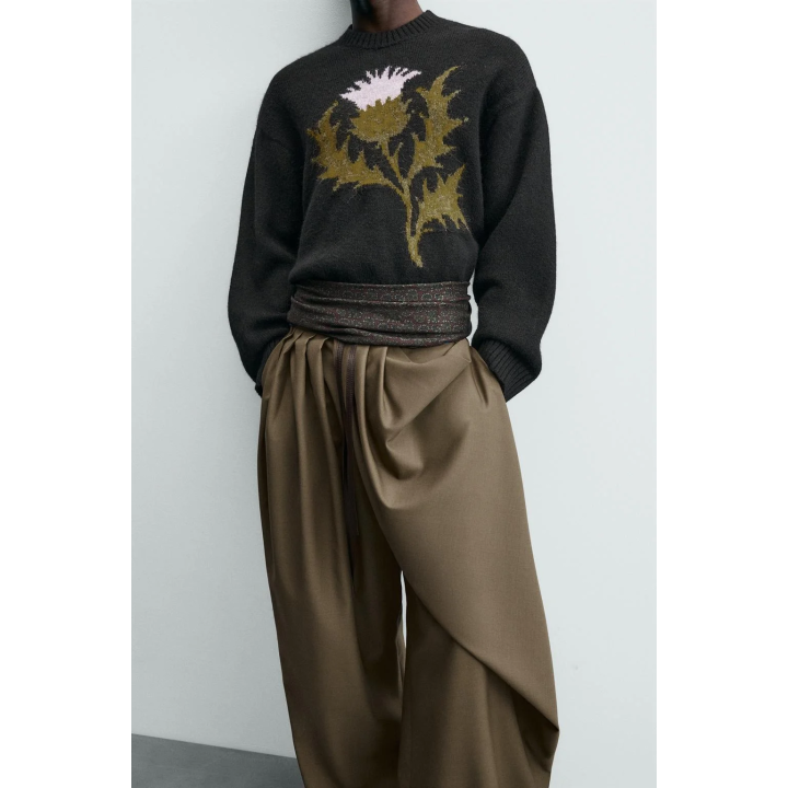 Лимитированная коллекция драпированных перекрещенных брюк