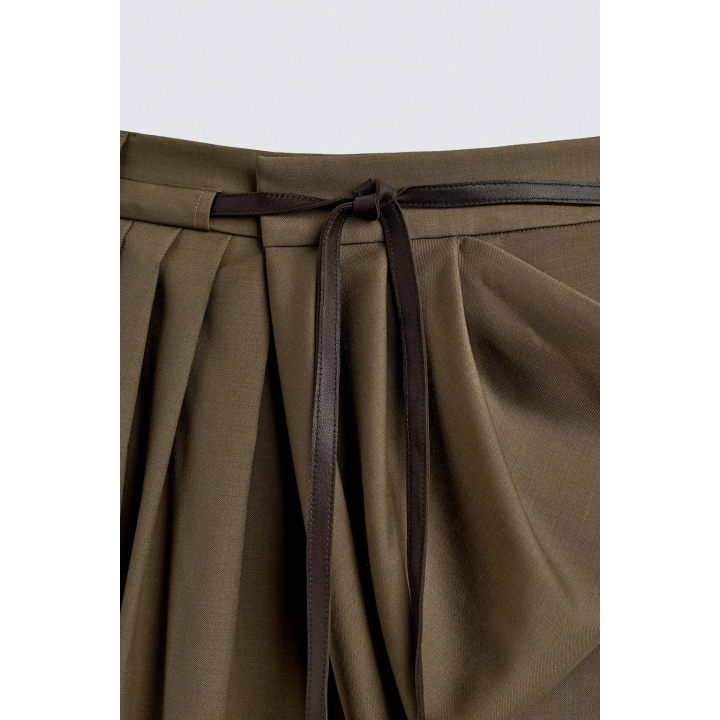 Лимитированная коллекция драпированных перекрещенных брюк