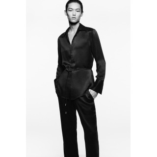 Брюки с расклешенными брючинами из вискозы и шелка ludovic de saint sernin x zara