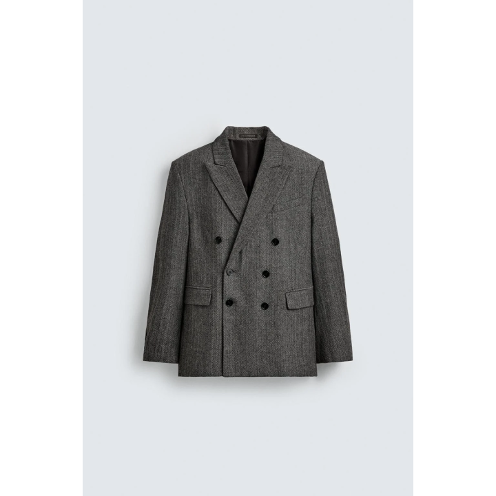 ПАЛЬТО-СЮРТУК ИЗ ТКАНИ ПОД ЗАМШУ