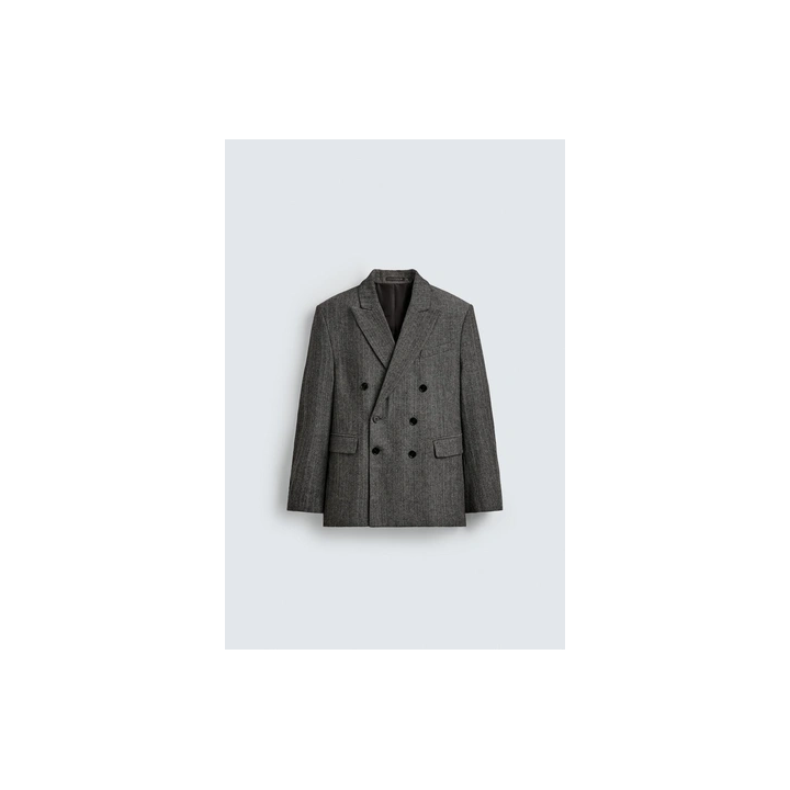 ПАЛЬТО-СЮРТУК ИЗ ТКАНИ ПОД ЗАМШУ