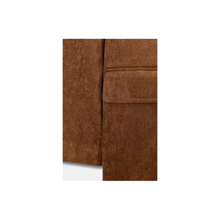 ПАЛЬТО-СЮРТУК ИЗ ТКАНИ ПОД ЗАМШУ