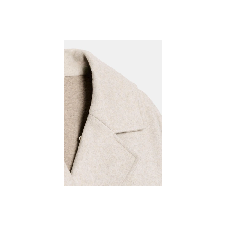 МЯГКОЕ ПАЛЬТО С ВОРОТНИКОМ ИЗ ИСКУССТВЕННОГО МЕХА