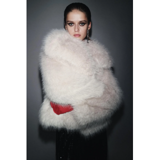 Пальто из искусственного меха коллекции zara woman