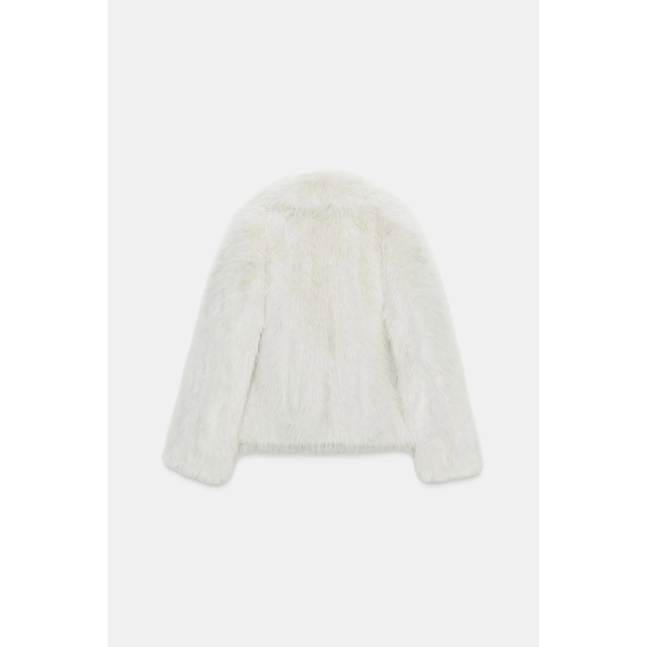 Пальто из искусственного меха коллекции zara woman