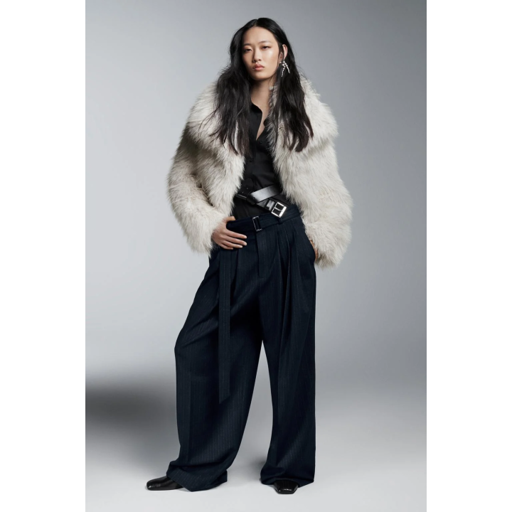 Пальто из искусственного меха коллекции zara woman