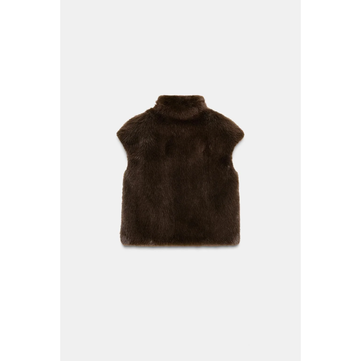 ZW COLLECTION FAUX FUR WAISTCOAT