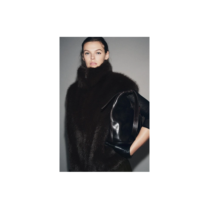 ZW COLLECTION FAUX FUR WAISTCOAT
