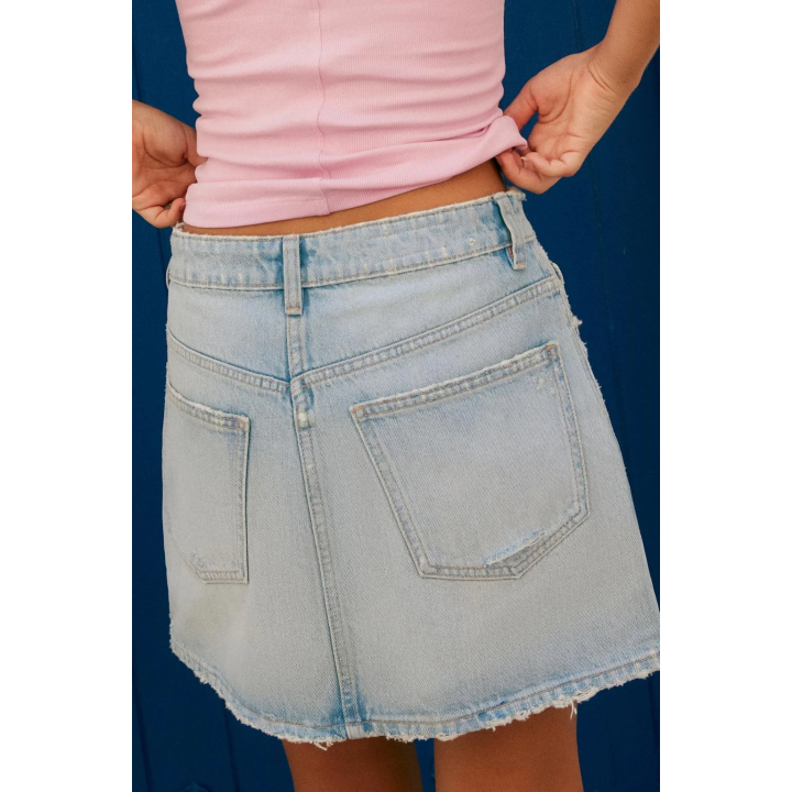 ДЖИНСОВАЯ ЮБКА TRF С РАЗРЕЗАМИ