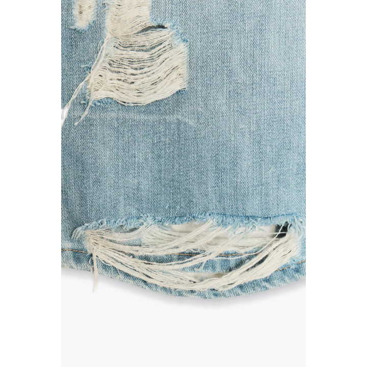 ДЖИНСОВЫЕ ШОРТЫ-БЕРМУДЫ TRF С РАЗРЕЗАМИ И НИЗКОЙ ПОСАДКОЙ