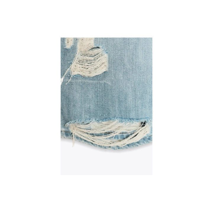 ДЖИНСОВЫЕ ШОРТЫ-БЕРМУДЫ TRF С РАЗРЕЗАМИ И НИЗКОЙ ПОСАДКОЙ