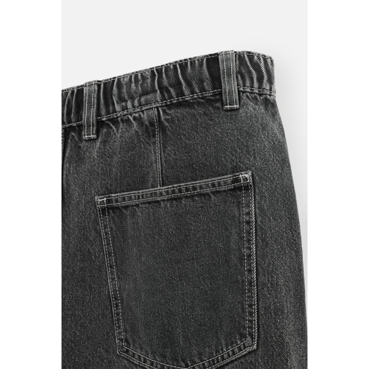 ДЖИНСОВЫЕ БРЮКИ ЧИНОС ШИРОКОГО КРОЯ СО СКЛАДКАМИ