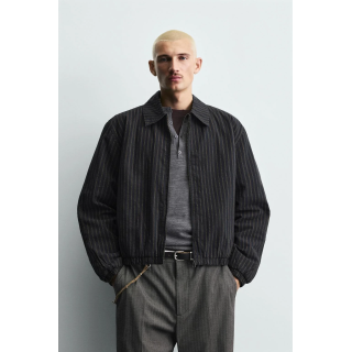 КУРТКА ИЗ РЕЛЬЕФНОЙ ТКАНИ В ПОЛОСКУ