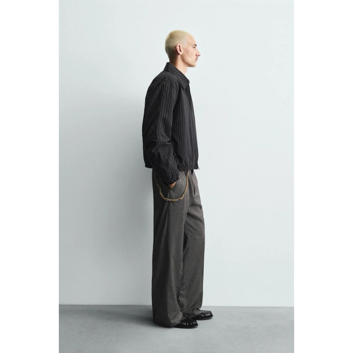 КУРТКА ИЗ РЕЛЬЕФНОЙ ТКАНИ В ПОЛОСКУ