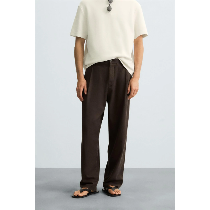 СТРУЯЩИЕСЯ БРЮКИ СО СКЛАДКАМИ